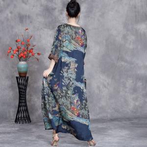 Long Pankou Silk Painted Eastern Dress