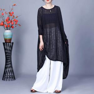 Lazy Day Knitting Asymmetrical Sheer Coverup Top