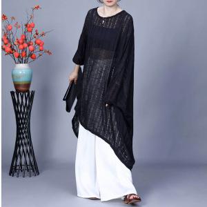 Lazy Day Knitting Asymmetrical Sheer Coverup Top