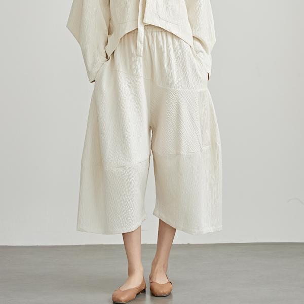 High Waist Minimalist Cropped Barrel Pants