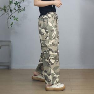 Versatile Womens Baggy Camo Cargo Pants