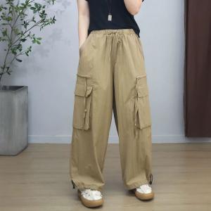 Front Pockets Drawstring Legs Tassel Joggings