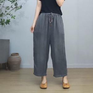 Tencel Denim Soft Wide Leg Jeans