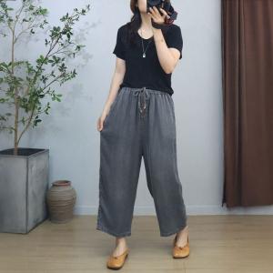 Tencel Denim Soft Wide Leg Jeans