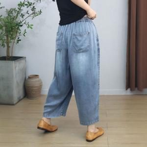 Tencel Denim Soft Wide Leg Jeans