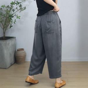 Tencel Denim Soft Wide Leg Jeans