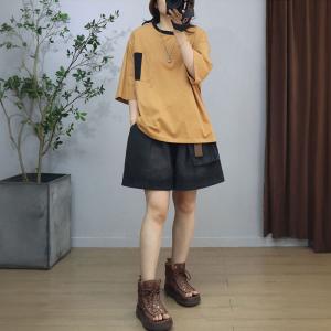 Bi-Colored Chest Pocket Cotton Oversized T-shirt