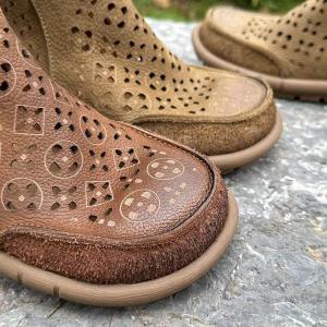Folk Style Hollow Out Boho Ankle Boots