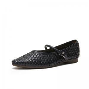 Business Elegant Pointed Toe Knitting Mary Jane Flats