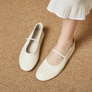Pointed Toe Shallow Flat Mary Jane Shoes