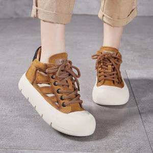 Street Style Wedge High Top Sneakers for Women