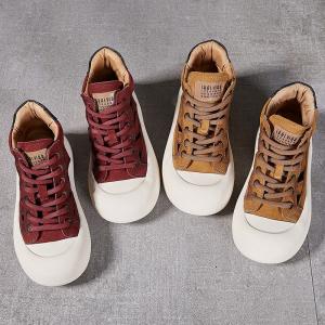 Street Style Wedge High Top Sneakers for Women