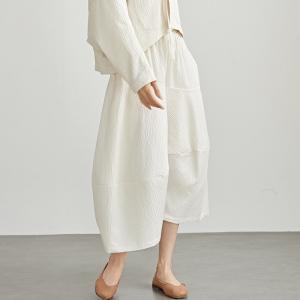 High Waist Minimalist Cropped Barrel Pants