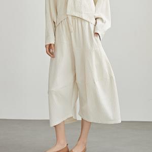 High Waist Minimalist Cropped Barrel Pants