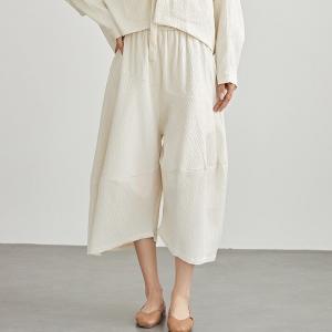 High Waist Minimalist Cropped Barrel Pants