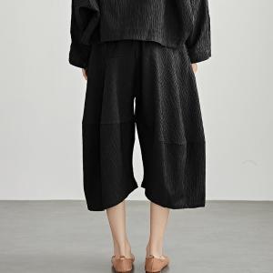 High Waist Minimalist Cropped Barrel Pants