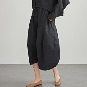 High Waist Minimalist Cropped Barrel Pants