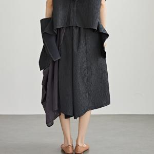 Flouncing Asymmetrical Wide Leg Panskirt