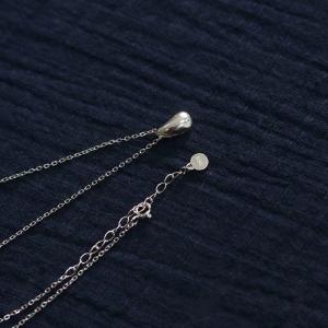 Water Drop Silver Collarbone Necklace