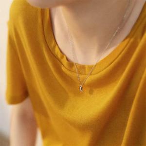Water Drop Silver Collarbone Necklace