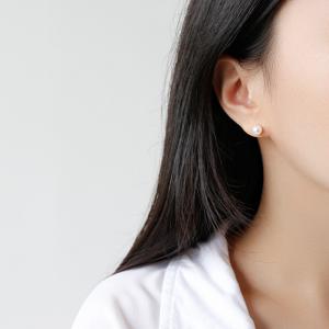 Minimalist Silver Freshwater Pearl S925 Stud Earrings