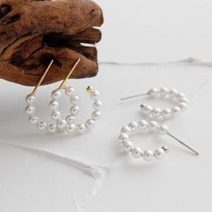 Elegant Shell Pearl Beading Korean Earrings