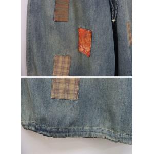 Tartan Patchwork Wide Leg Cropped Jeans