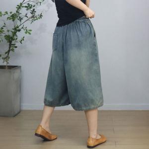 Tartan Patchwork Wide Leg Cropped Jeans