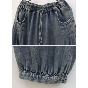 Soft Denim Stone Wash Barrel Jeans for Women