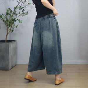Relax-Fit Wide Leg Flowers Embroidered Jeans