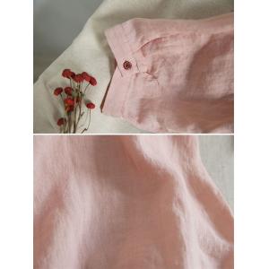 Baby Pink Linen Oversized T-shirt Blouse