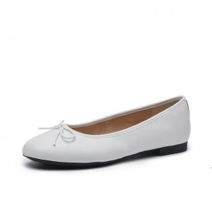 Bowknot Sheep Skin Comfy Working Ballet Flats