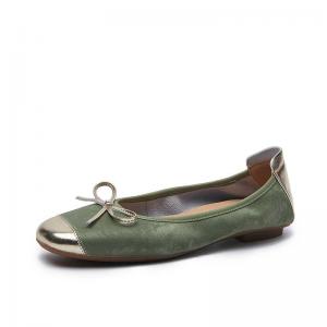 Glittering Toe Leather Elegant Ballet Flats