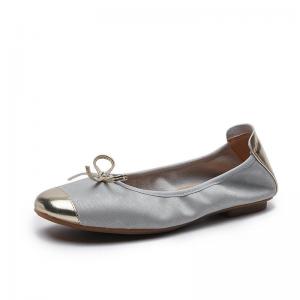 Glittering Toe Leather Elegant Ballet Flats