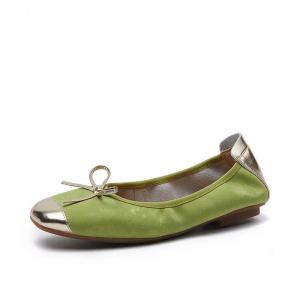 Glittering Toe Leather Elegant Ballet Flats