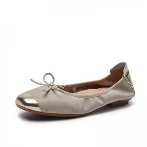 Glittering Toe Leather Elegant Ballet Flats