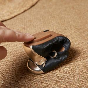 Glittering Toe Leather Elegant Ballet Flats