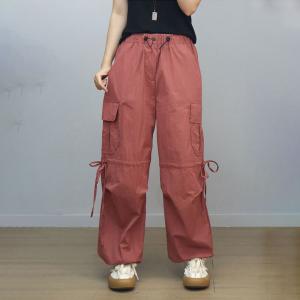 Versatile High Waist Drawstring Sports Cargo Pants