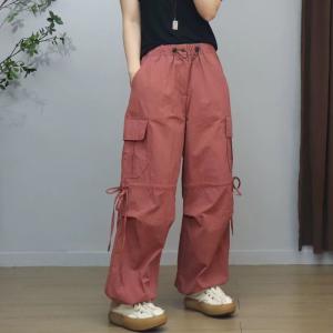 Versatile High Waist Drawstring Sports Cargo Pants