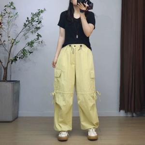 Versatile High Waist Drawstring Sports Cargo Pants