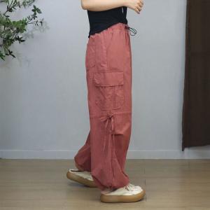 Versatile High Waist Drawstring Sports Cargo Pants
