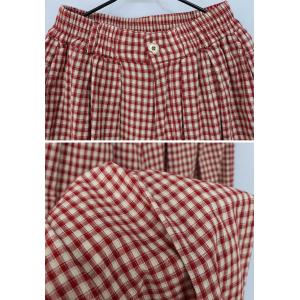 Little Plaids Cotton Linen Loose Pants