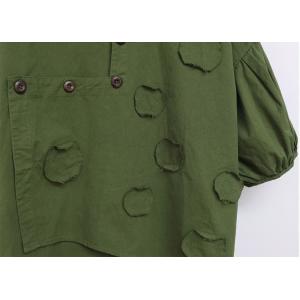 Patchwork Polo Neck Shirt with Wide Leg Shorts