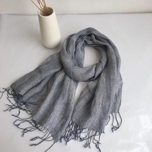 Solid Colors Linen Tassel Minimalist Scarf