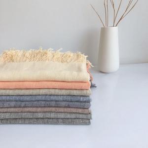 Solid Colors Linen Tassel Minimalist Scarf