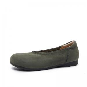 Lazy Day Leather Cozy Coastal Grandma Flats
