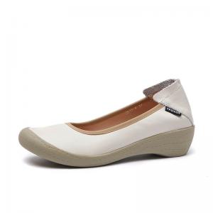 Chunky Heels Leather Comfortable Work Shoes