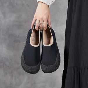 Sports Style Elastic Cloth Breathable Granny Flats