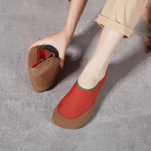 Sports Style Elastic Cloth Breathable Granny Flats
