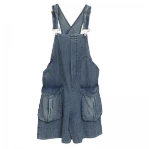 Big Pockets Wide Leg Adjustable Straps Overall Shorts